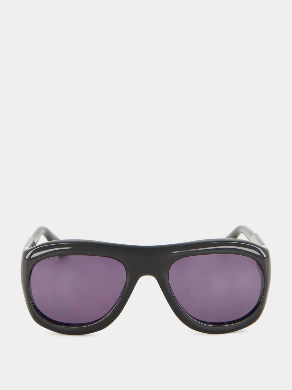 Zia Black Acetate Aviator Sunglasses