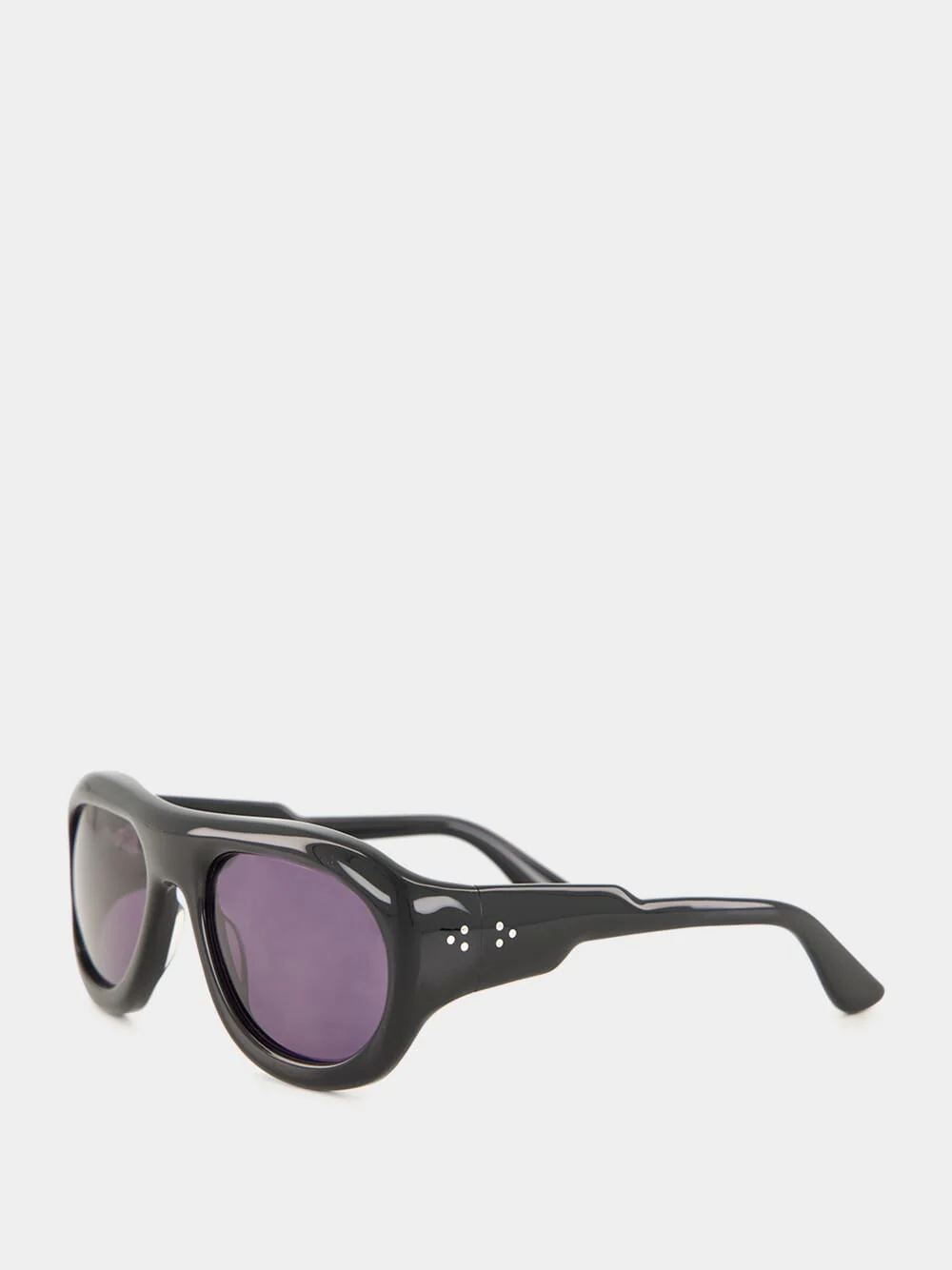Zia Black Acetate Aviator Sunglasses - Image 3
