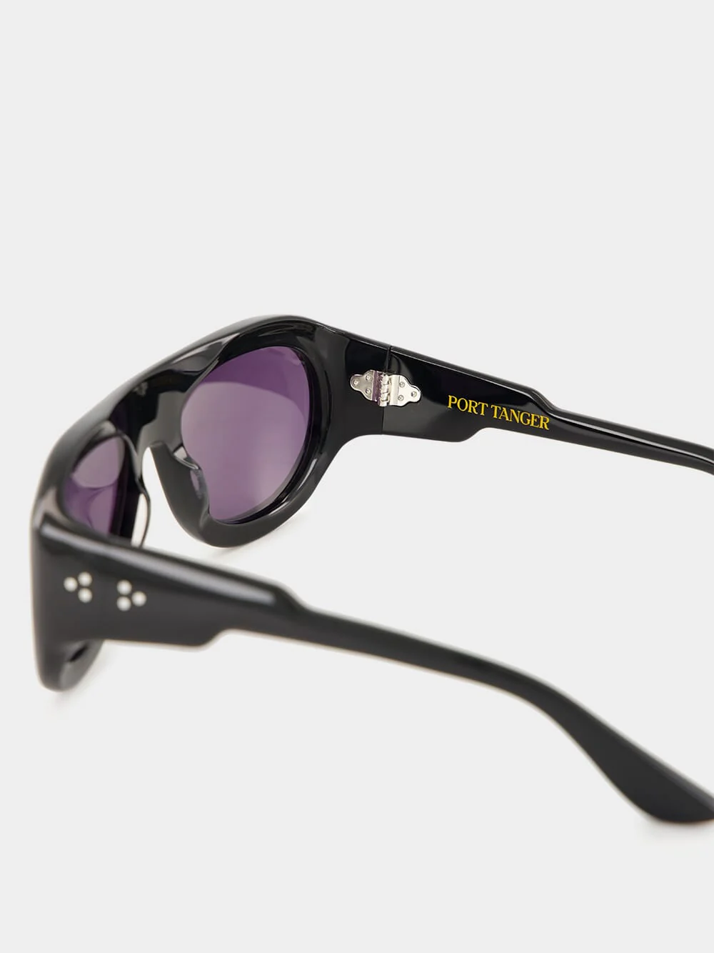 Zia Black Acetate Aviator Sunglasses - Image 4