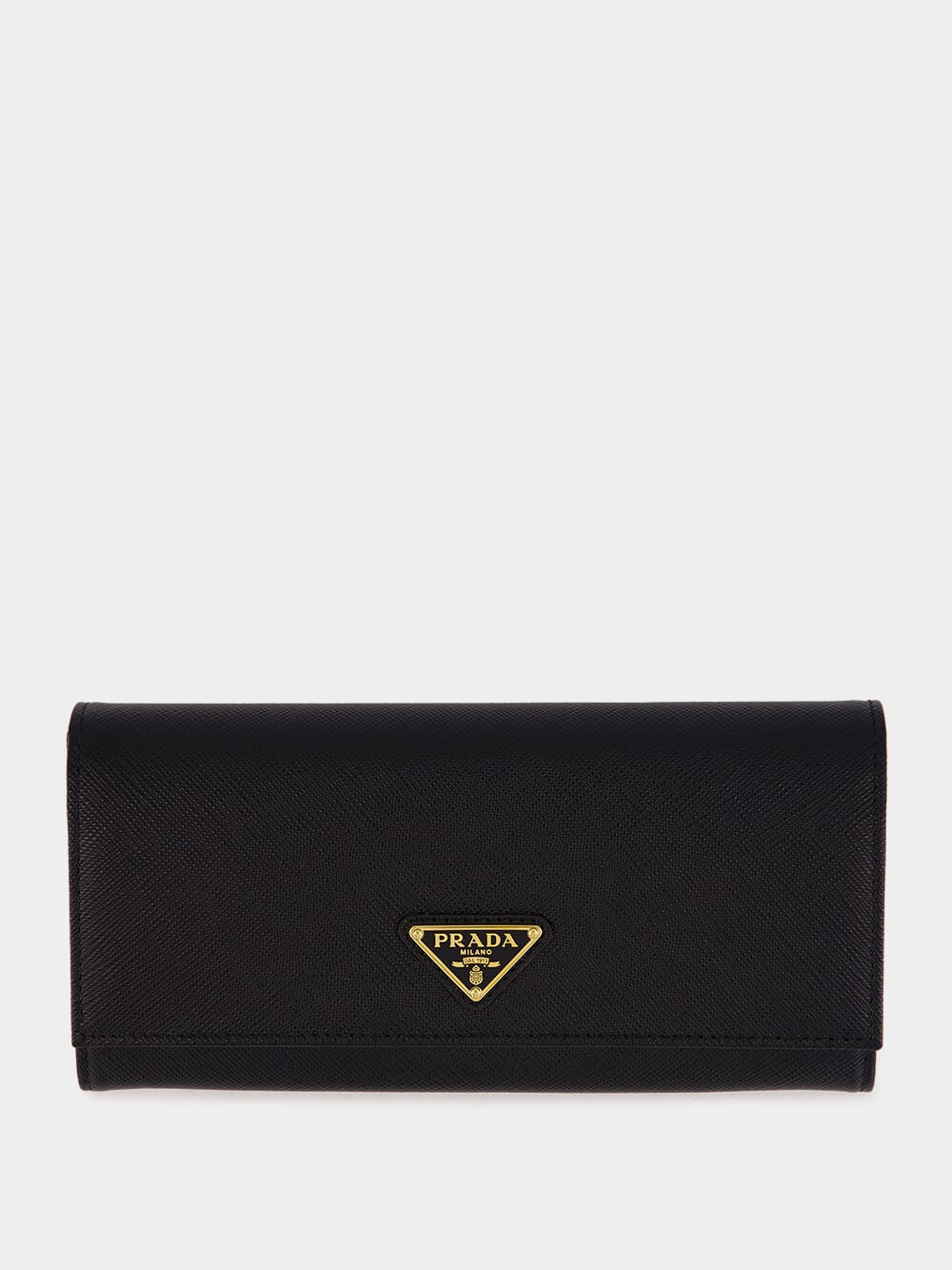 Black Large Saffiano Leather Wallet