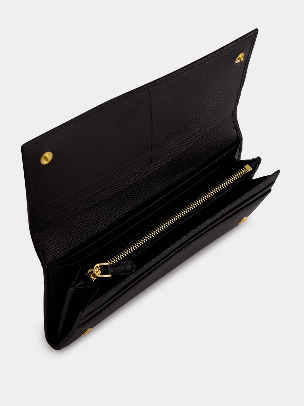 Black Large Saffiano Leather Wallet - Image 3