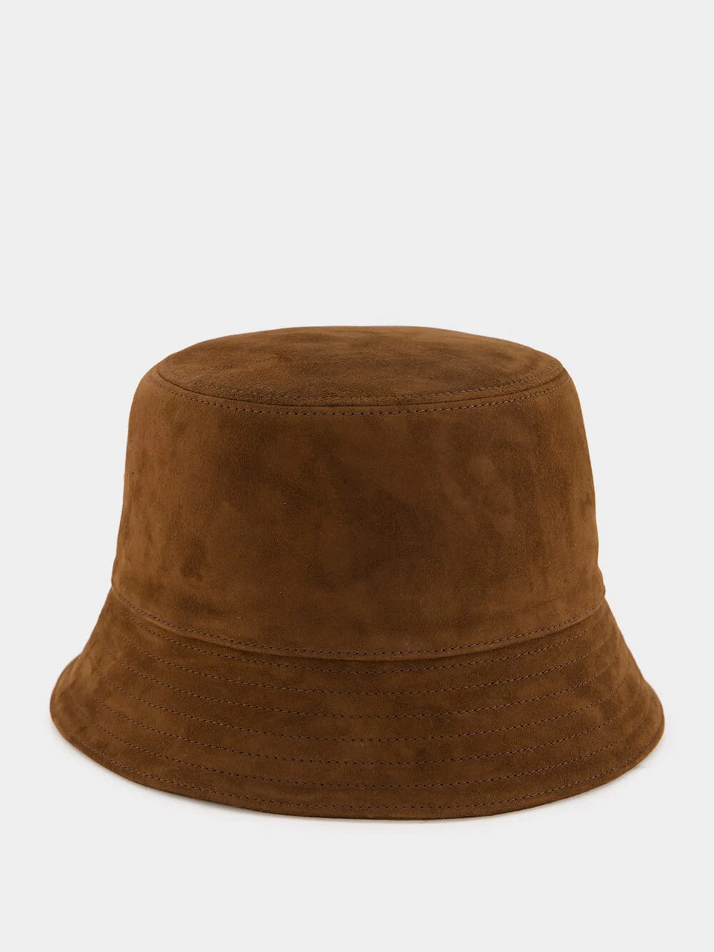 Brown Leather Bucket Hat
