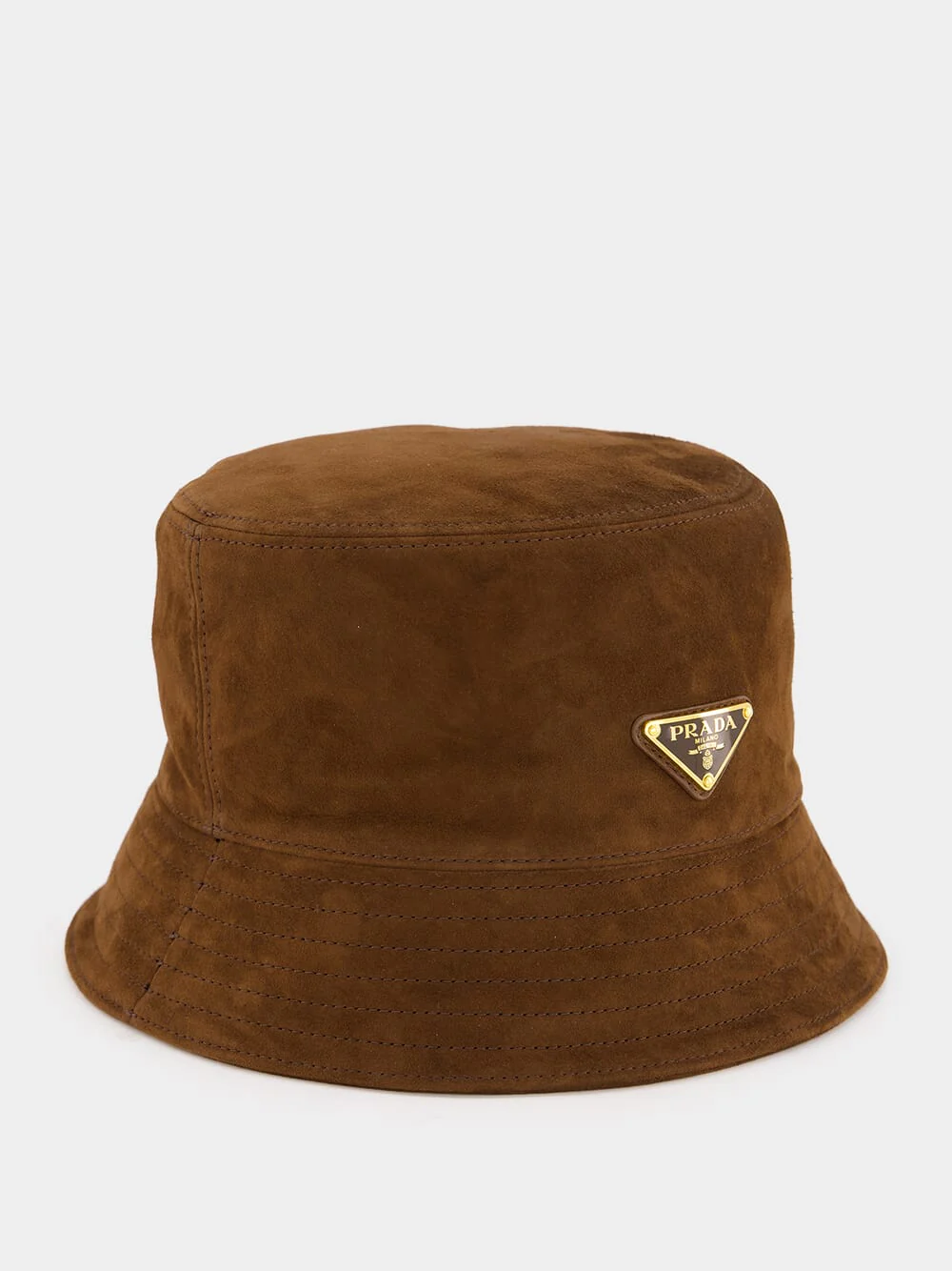 Brown Leather Bucket Hat - Image 2