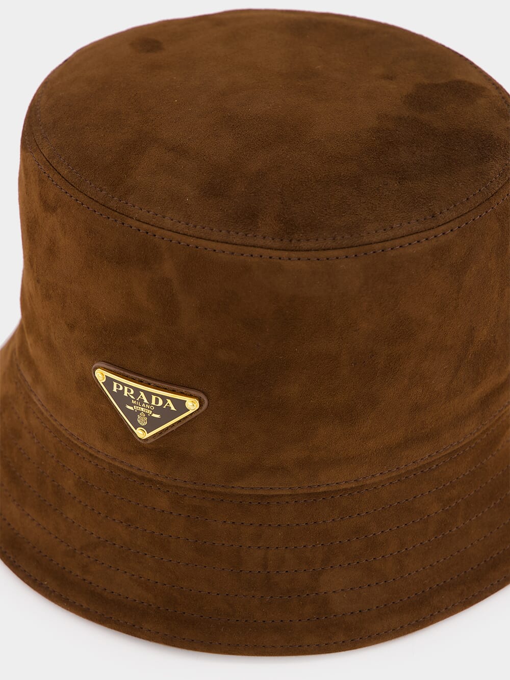Brown Leather Bucket Hat - Image 3
