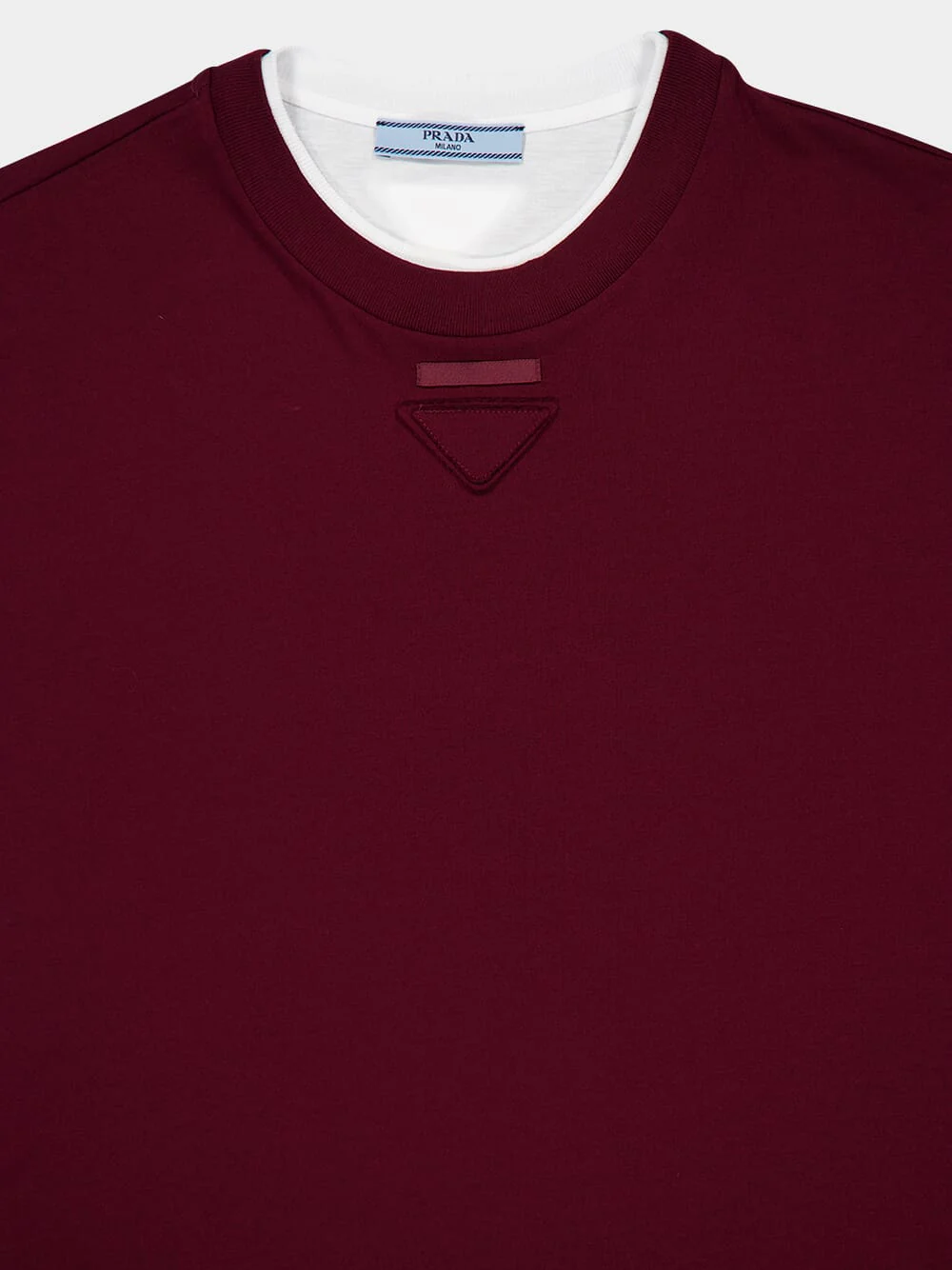 Amaranth Red Layered Cotton T-Shirt - Image 5