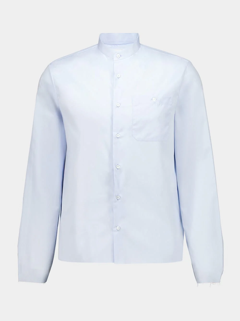 Astro Blue Cotton Mandarin Shirt