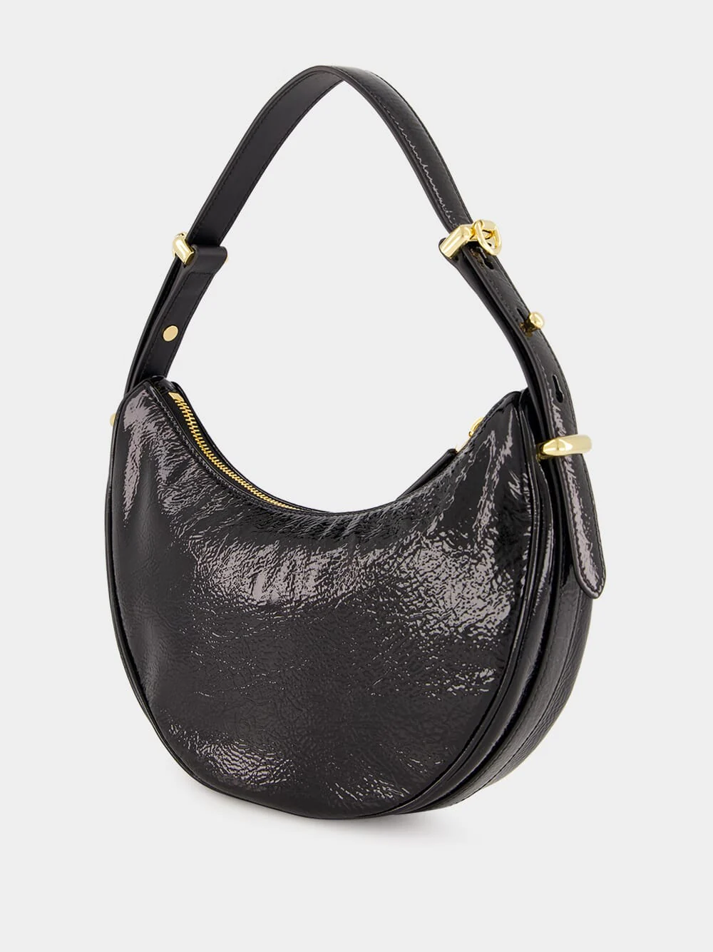 Black Arqué Naplak Leather Shoulder Bag - Image 6