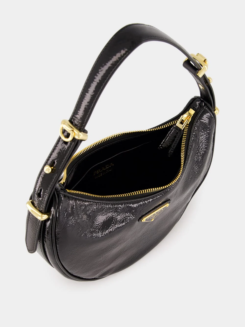 Black Arqué Naplak Leather Shoulder Bag - Image 7