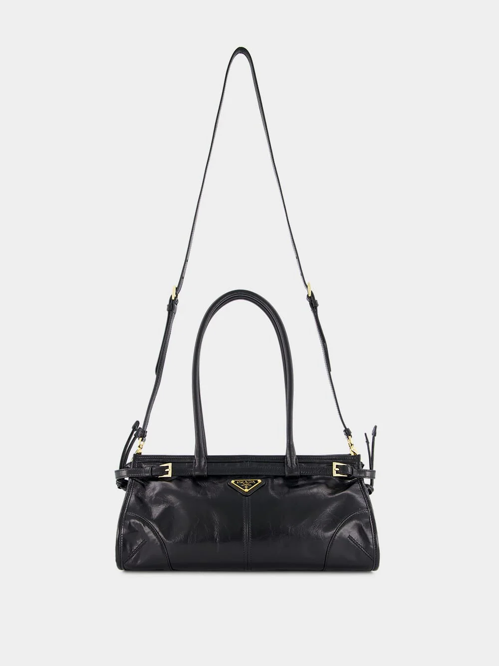Black Medium Leather Handbag - Image 2