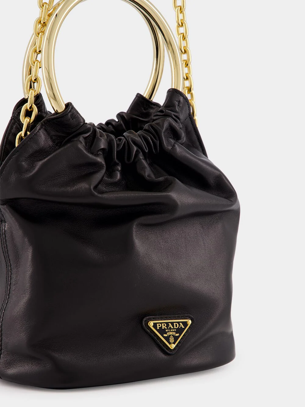 Black Nappa Leather Mini Bag - Image 7