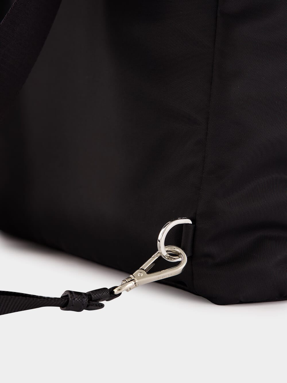 Black Re-Nylon and Saffiano Leather Tote Bag - Image 6