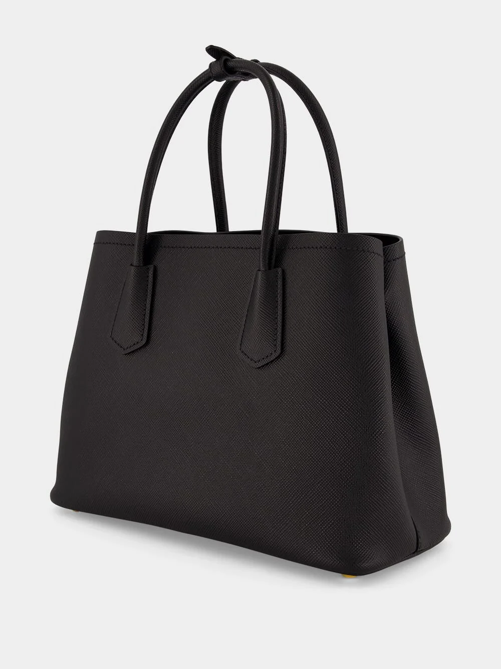 Black Small Saffiano Leather Double Bag - Image 6