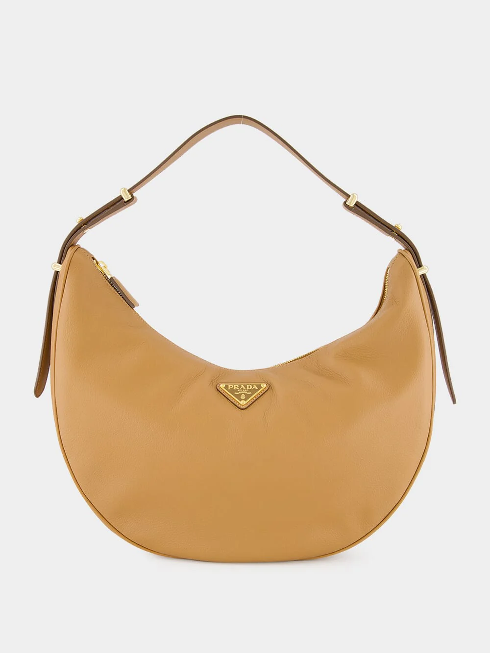 Caramel Arqué Large Leather Bag