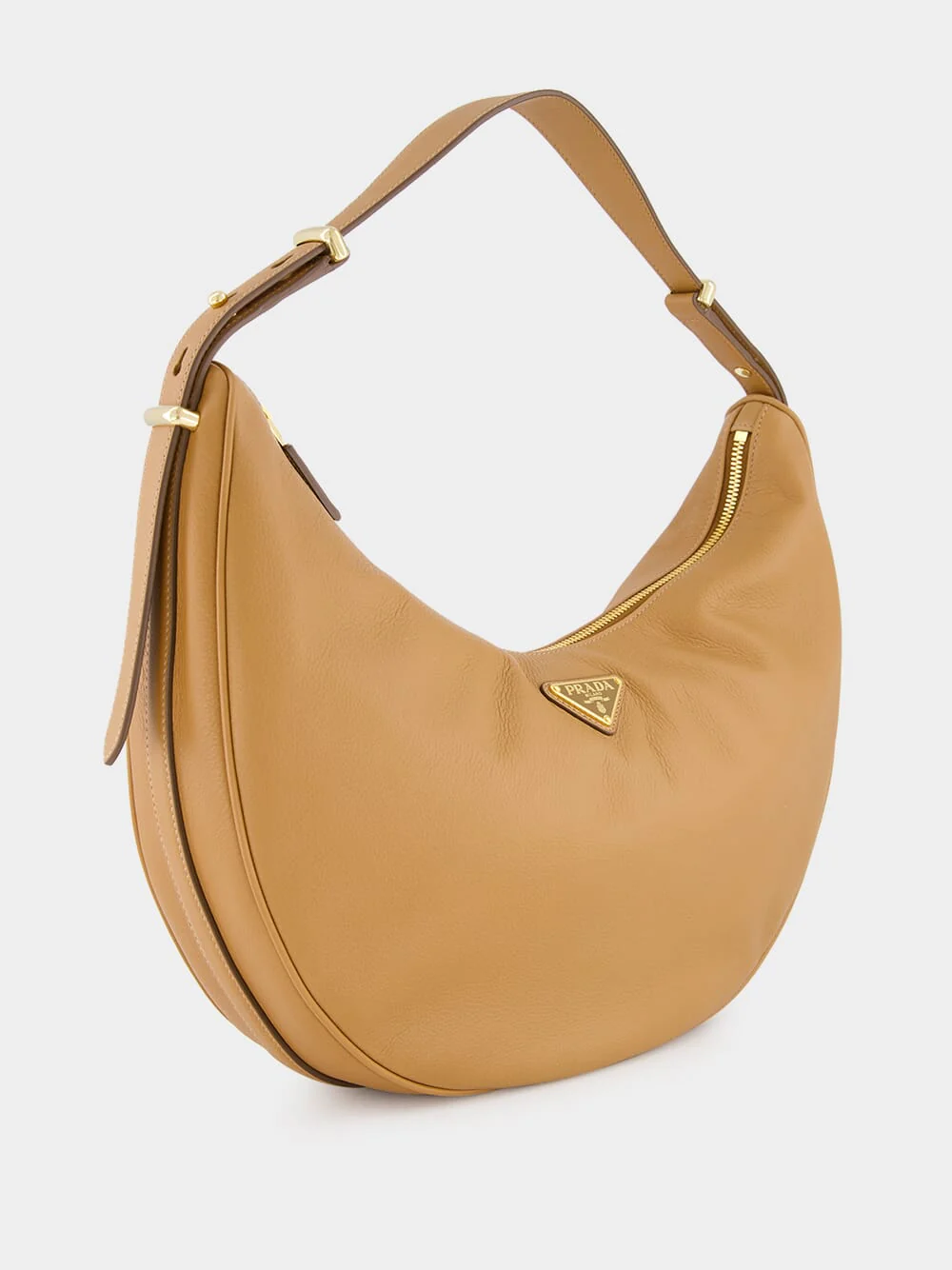 Caramel Arqué Large Leather Bag - Image 3