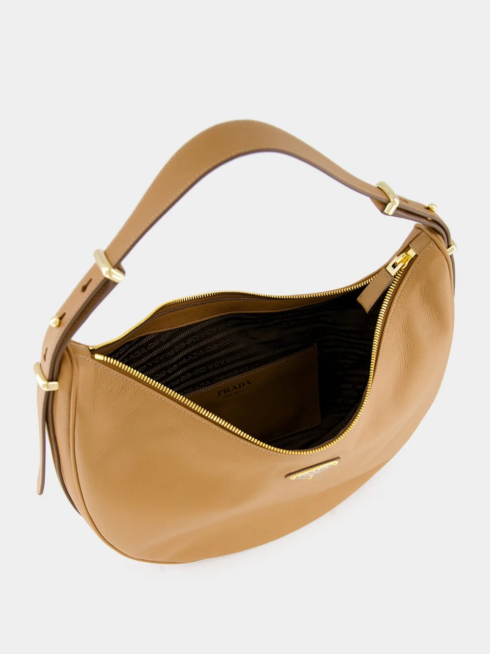 Caramel Arqué Large Leather Bag - Image 6