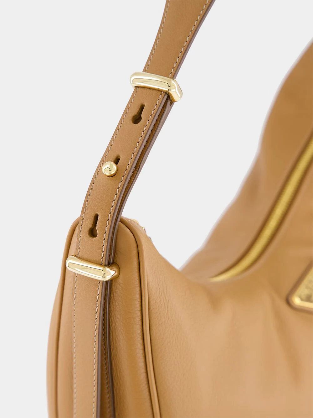 Caramel Arqué Large Leather Bag - Image 8