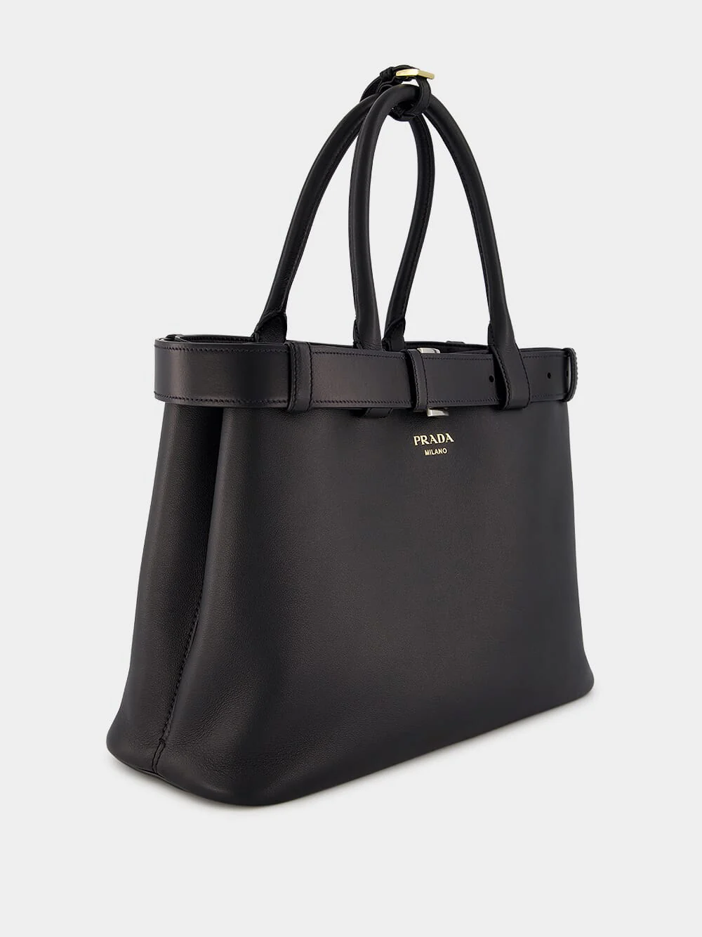 Large Buckled Leather Handbag - Image 3