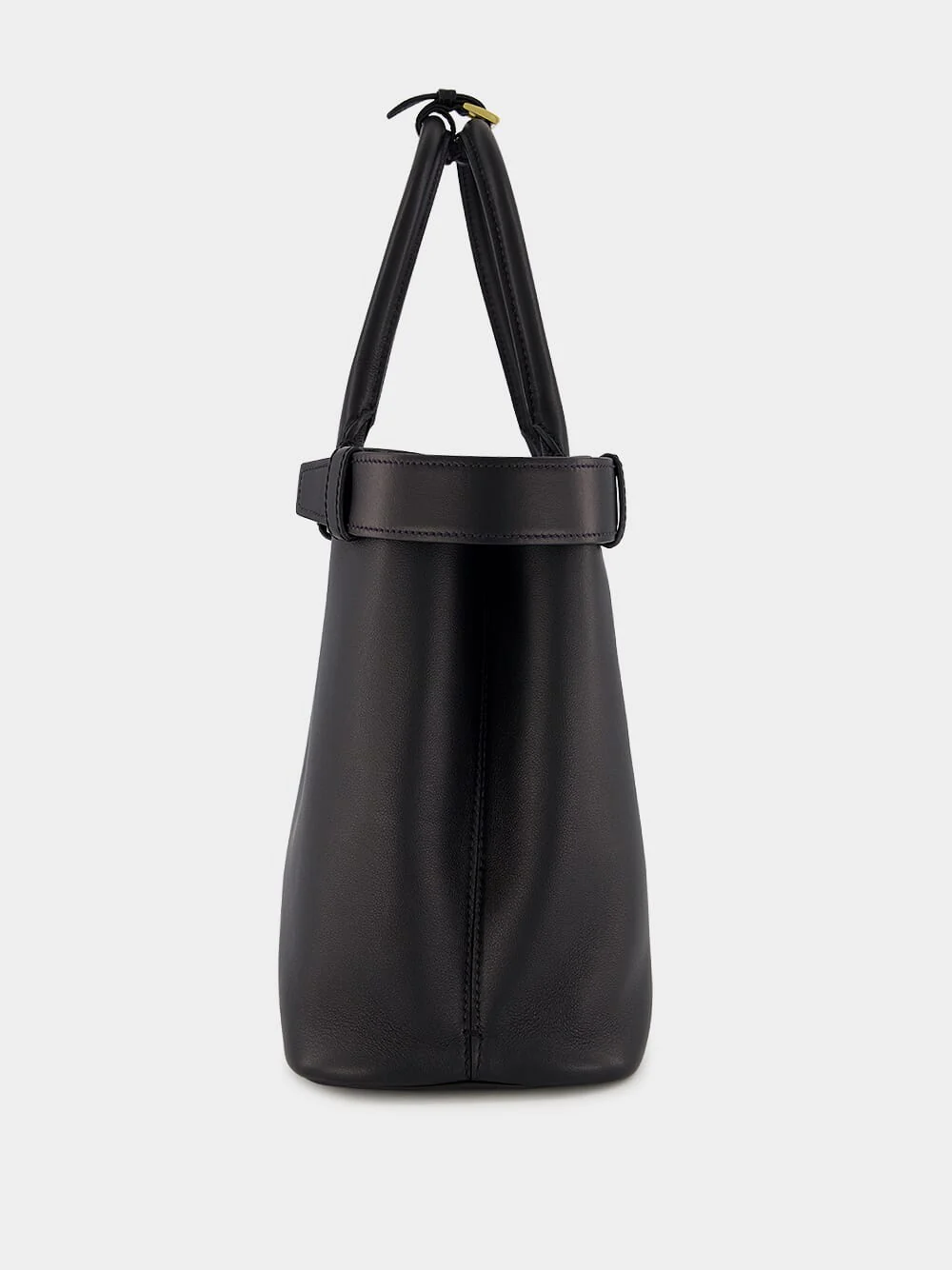 Large Buckled Leather Handbag - Image 4