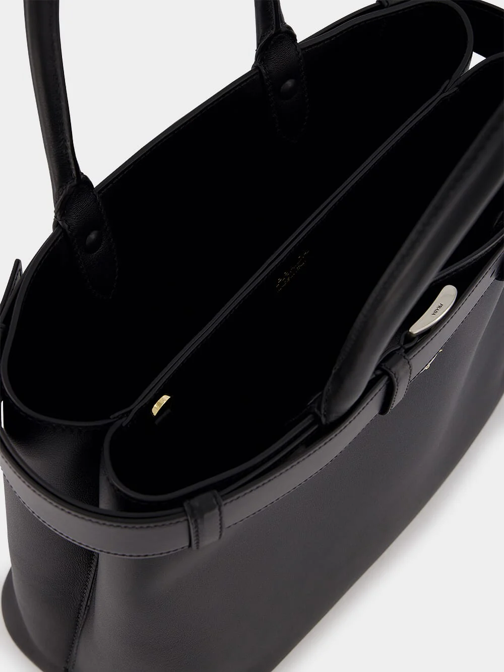 Large Buckled Leather Handbag - Image 6