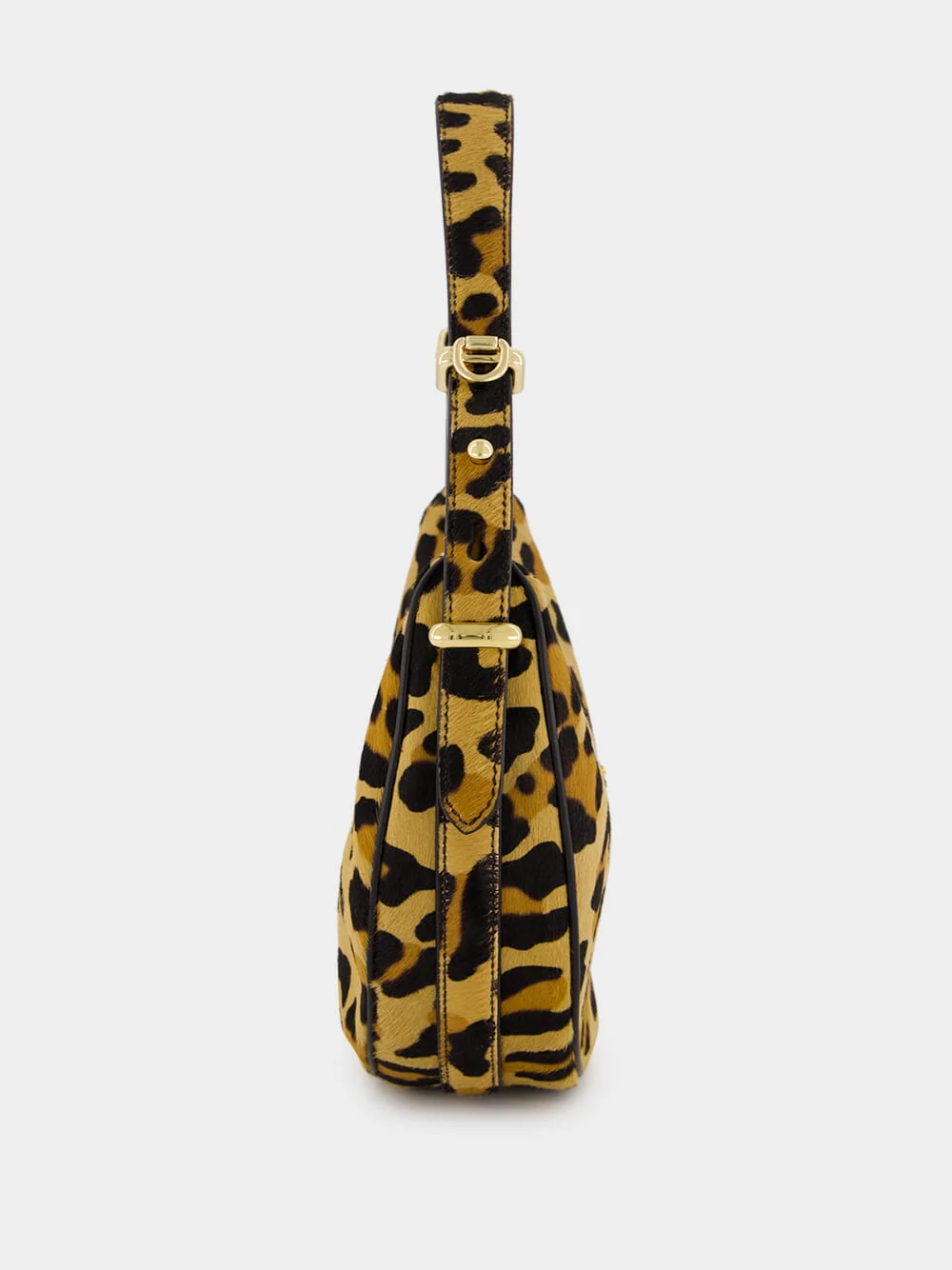 Leopard Print Arqué Leather Shoulder Bag - Image 4