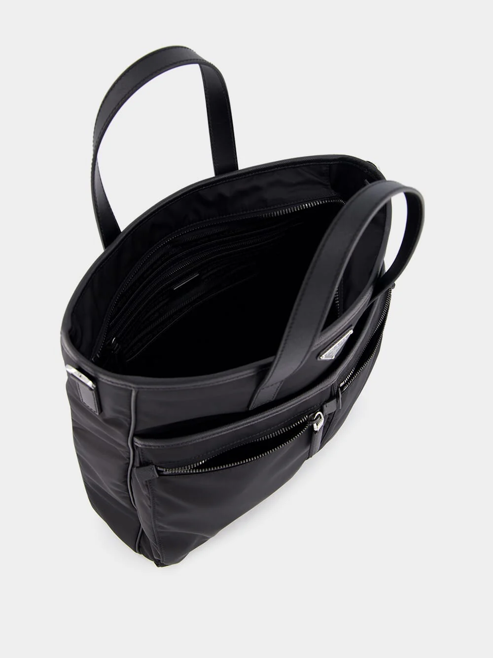 Re-Nylon and Saffiano Leather Tote Bag - Image 6