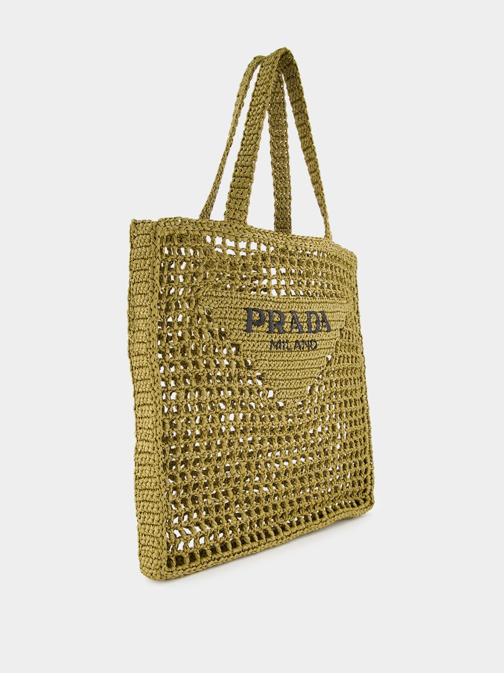 Triangle-Logo Raffia Tote - Image 2