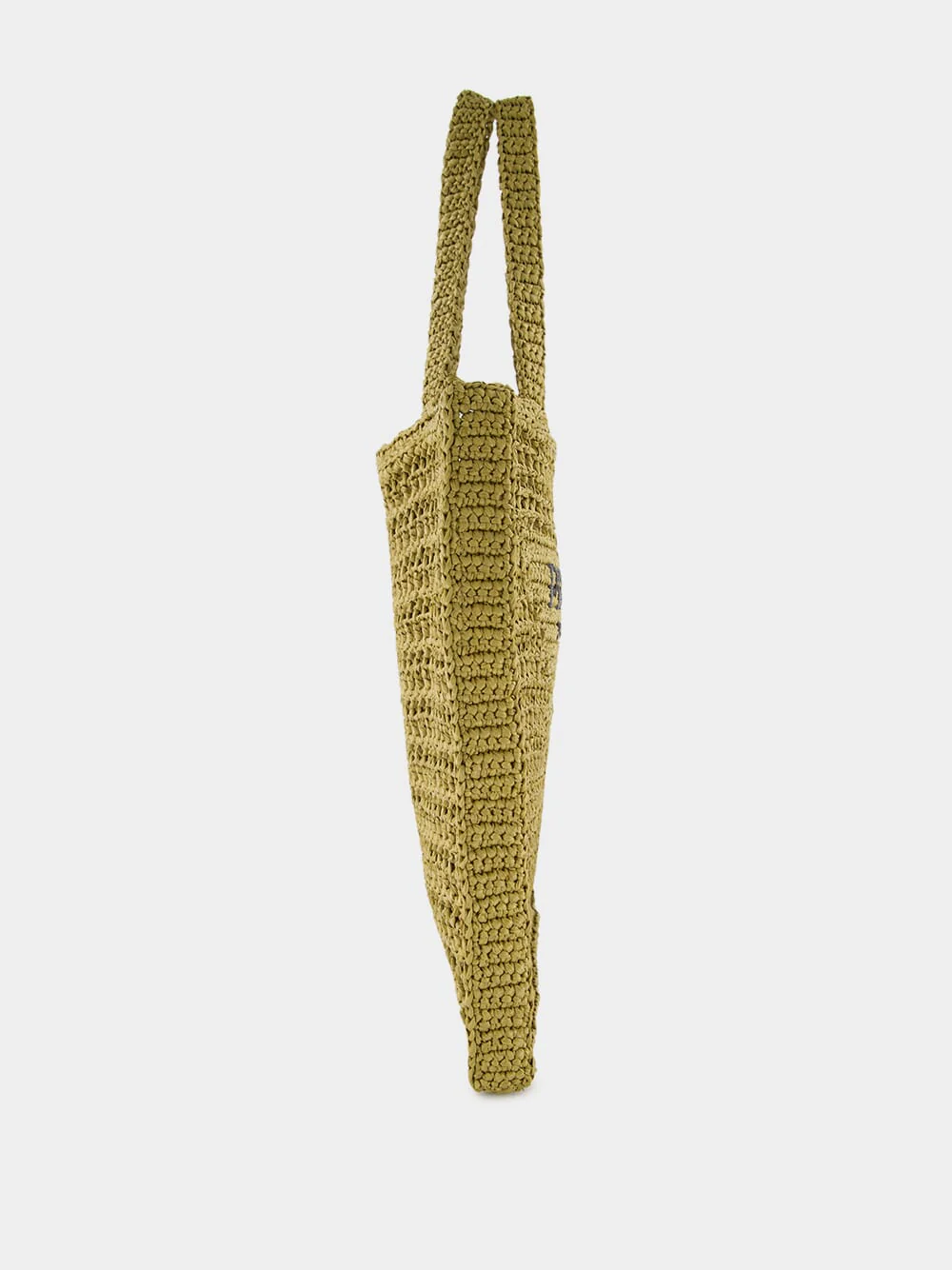 Triangle-Logo Raffia Tote - Image 3