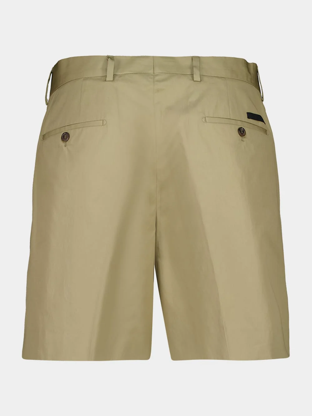 Beige Cotton Bermuda Shorts - Image 3