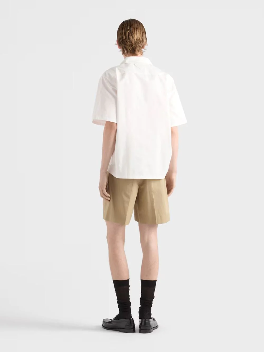 Beige Cotton Bermuda Shorts - Image 4