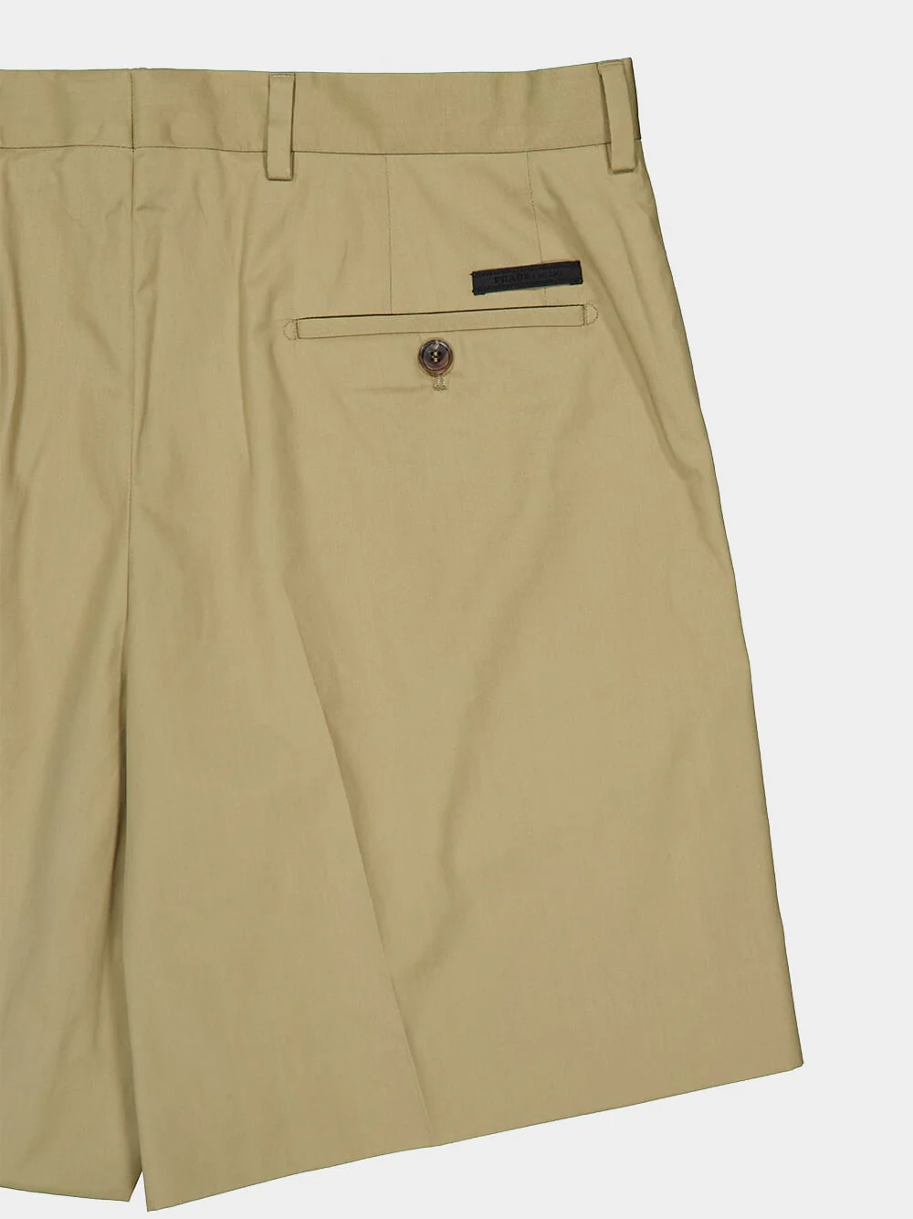 Beige Cotton Bermuda Shorts - Image 6