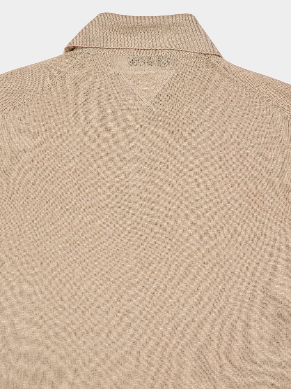 Beige Linen Cotton Polo Shirt - Image 4