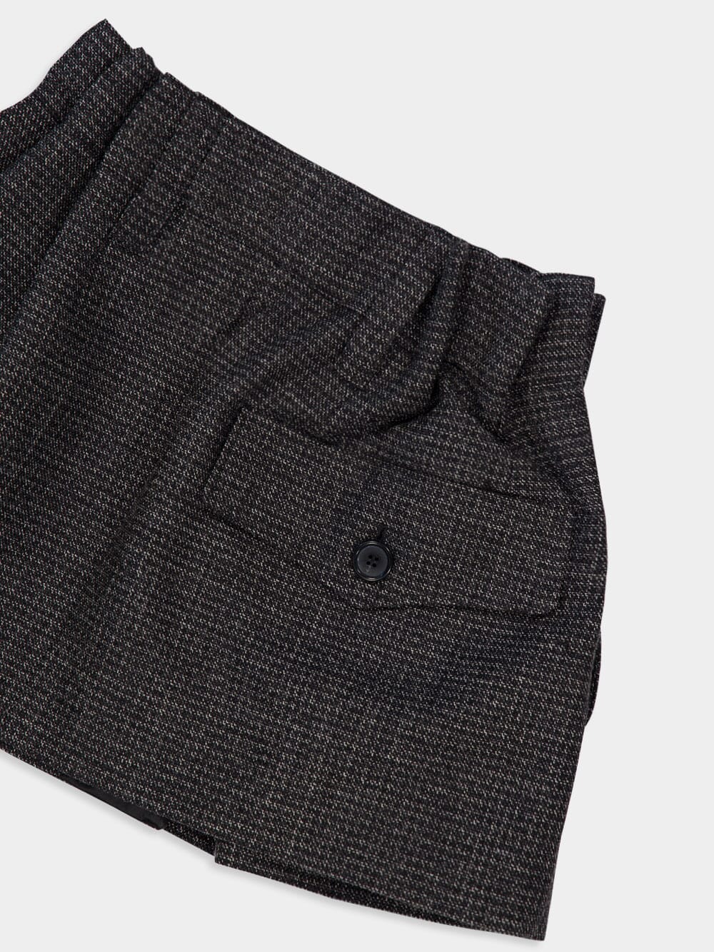 Black and White Wool Gingham Miniskirt - Image 6