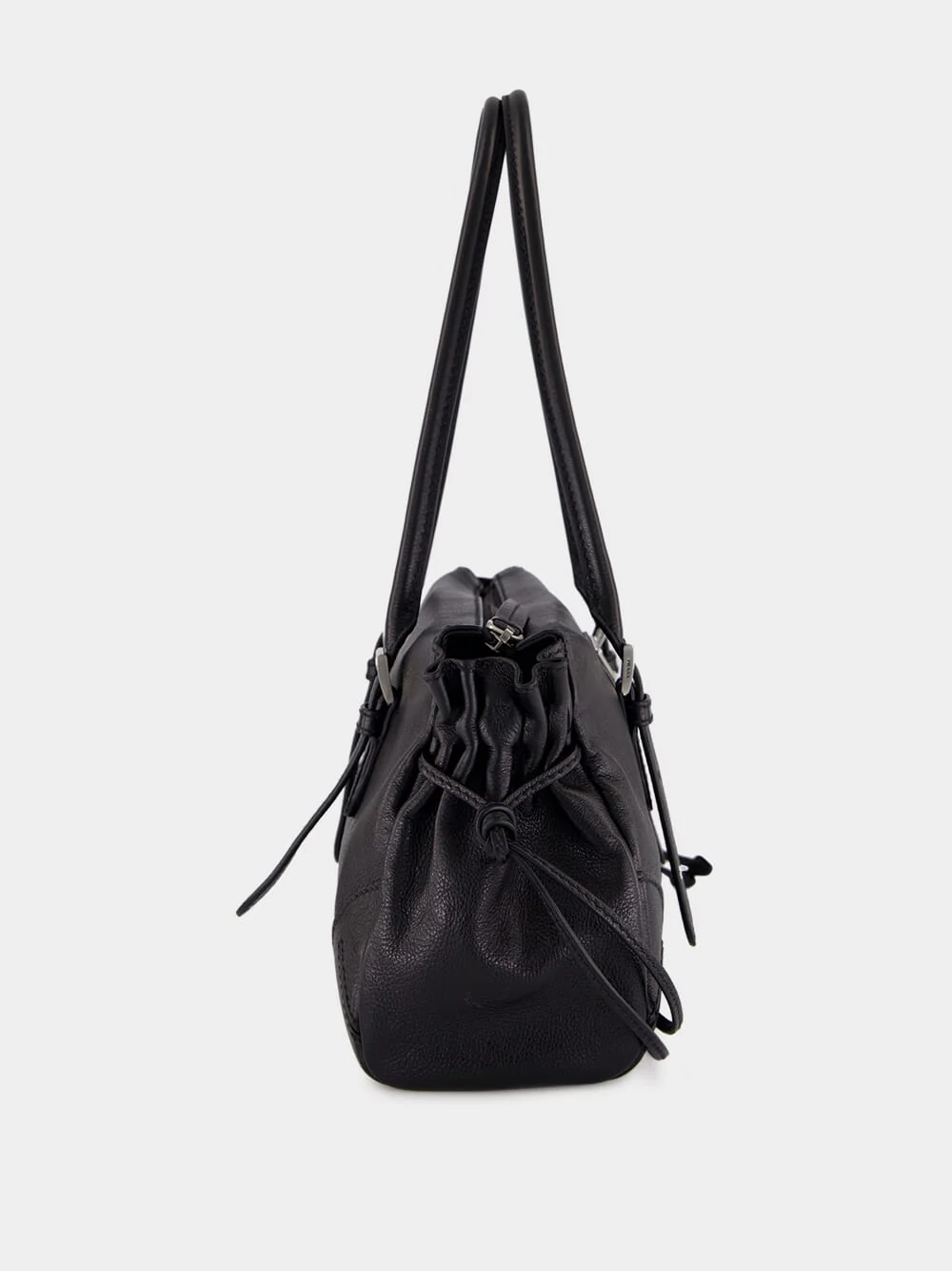Black Bonnie Medium Leather Tote - Image 6