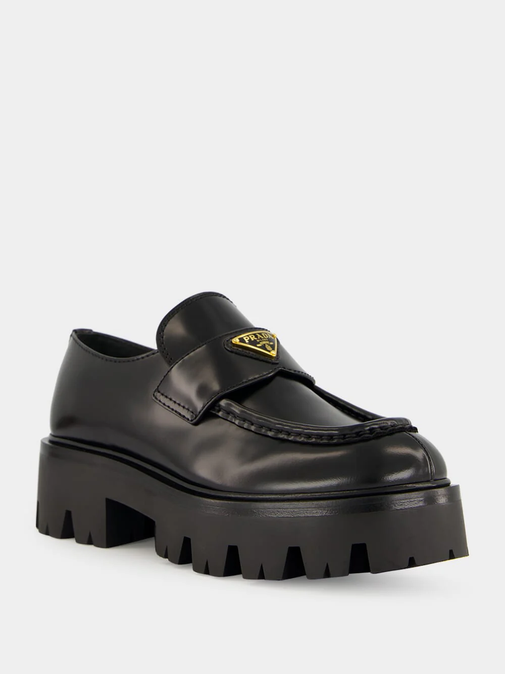 Black Brushed Leather Loafers - Image 2