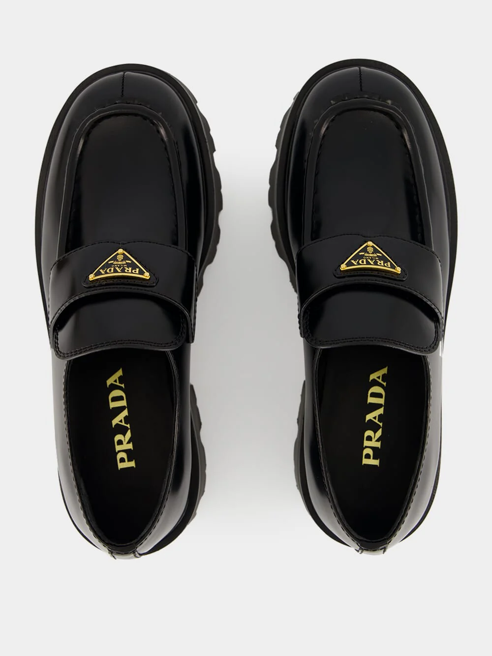 Black Brushed Leather Loafers - Image 4