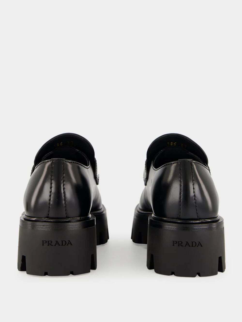 Black Brushed Leather Loafers - Image 5