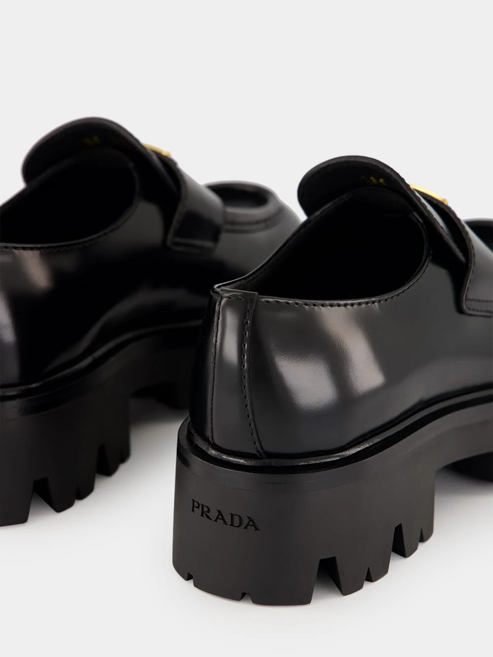 Black Brushed Leather Loafers - Image 6
