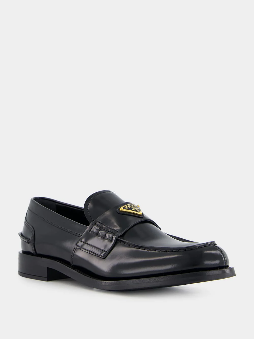 Black Brushed Leather Loafers - Image 2