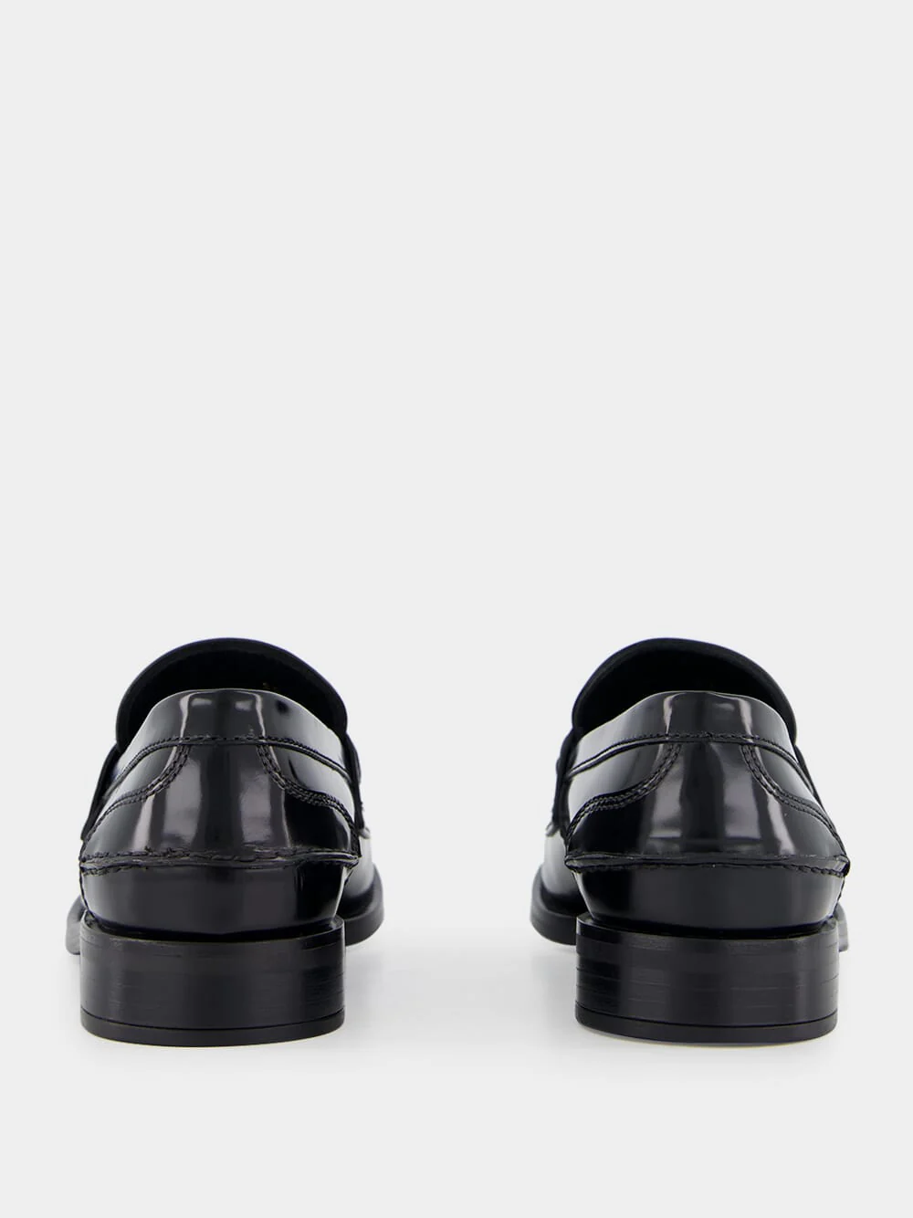 Black Brushed Leather Loafers - Image 4