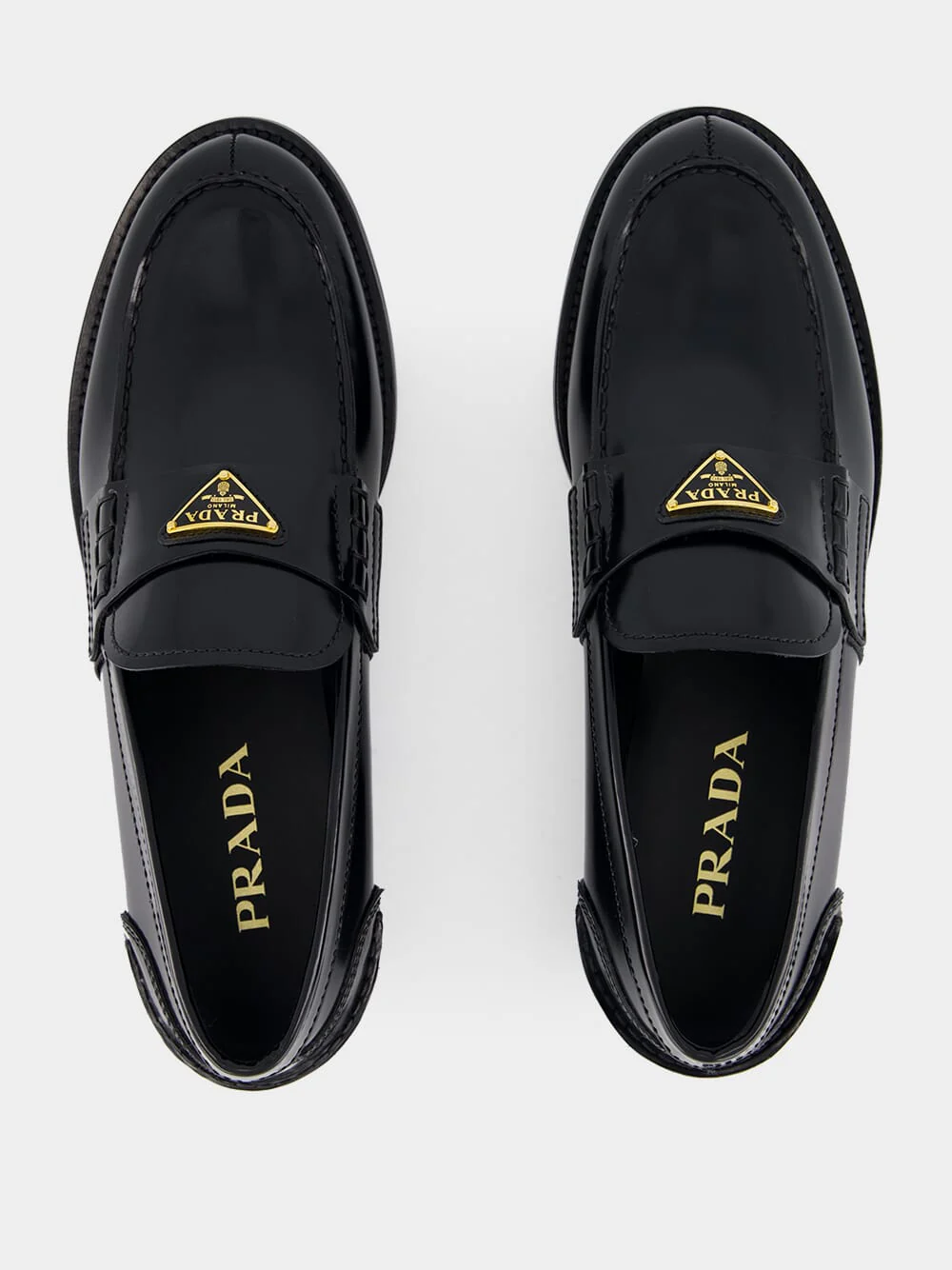 Black Brushed Leather Loafers - Image 5