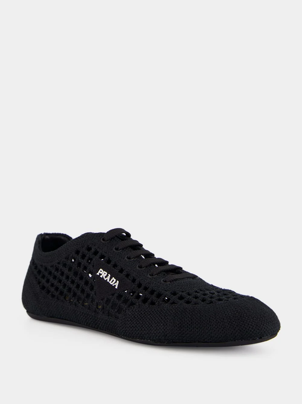 Black Collapse Crochet Laced Sneakers - Image 2