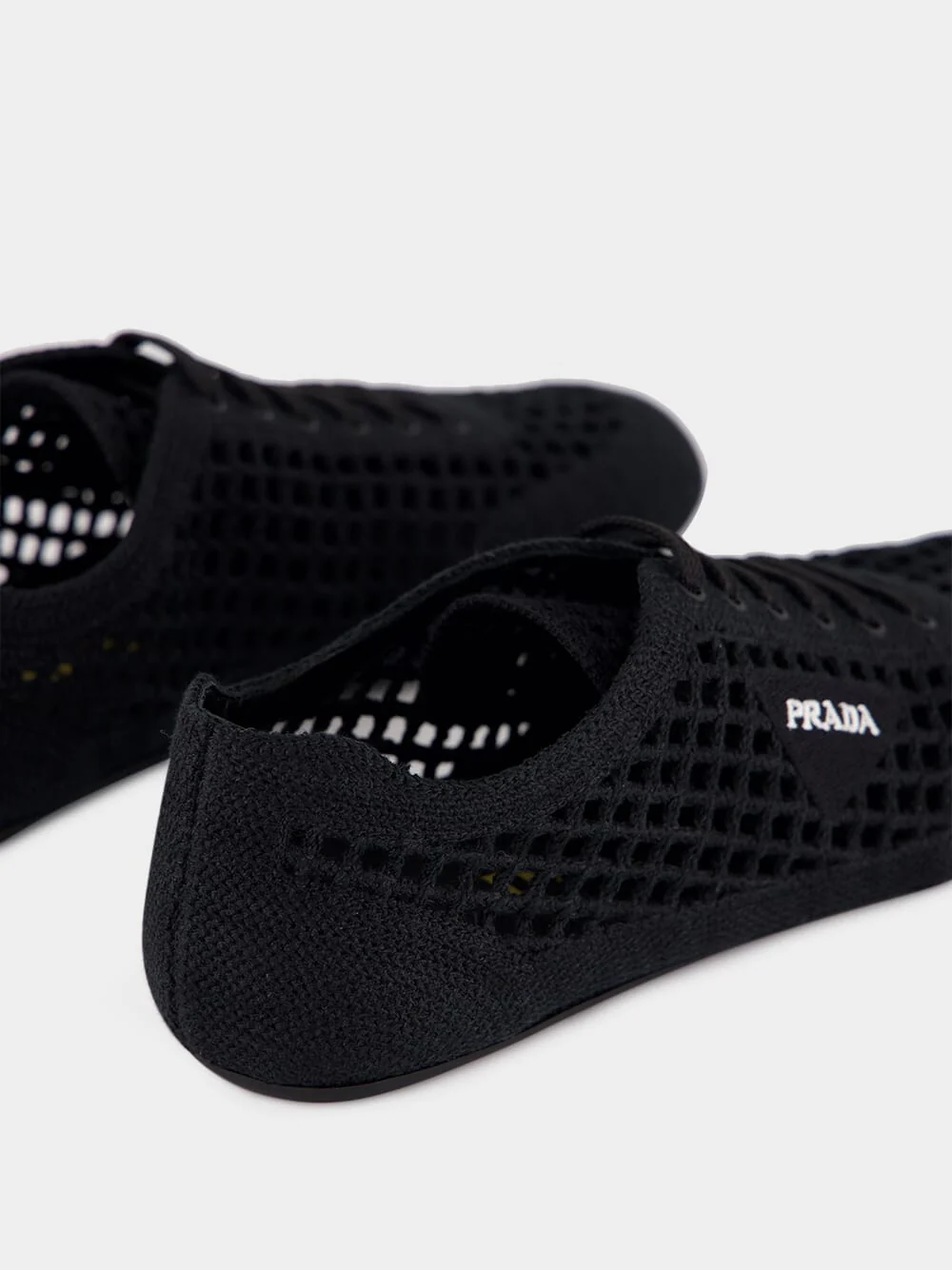 Black Collapse Crochet Laced Sneakers - Image 6