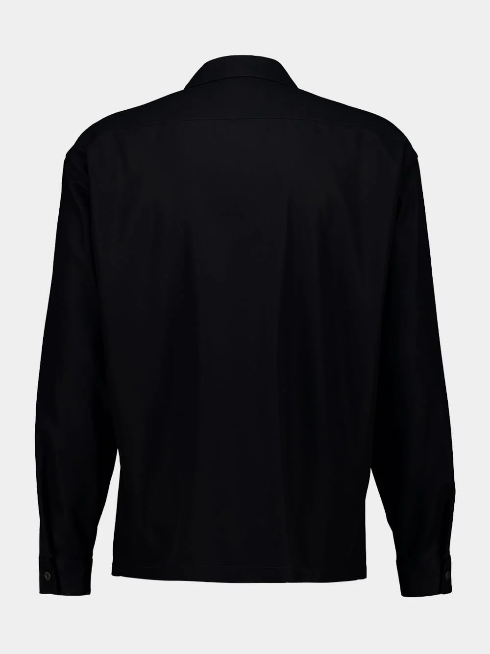 Black Cotton Zip Shirt - Image 3