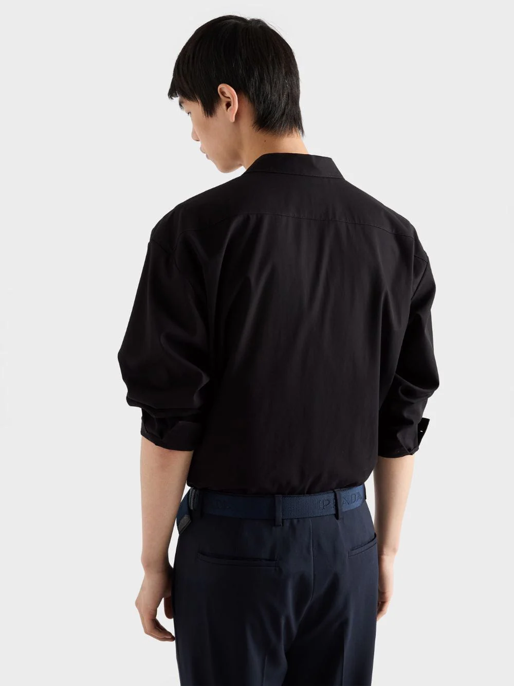 Black Cotton Zip Shirt - Image 4