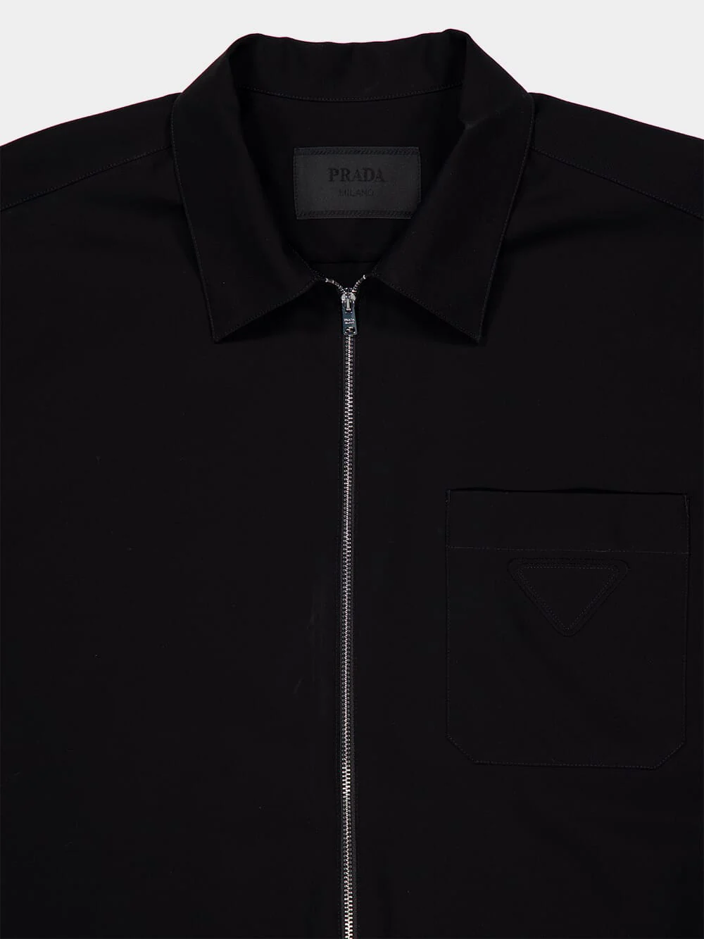 Black Cotton Zip Shirt - Image 5