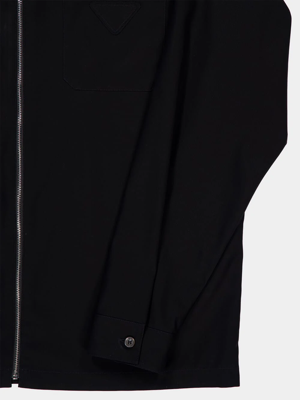 Black Cotton Zip Shirt - Image 6
