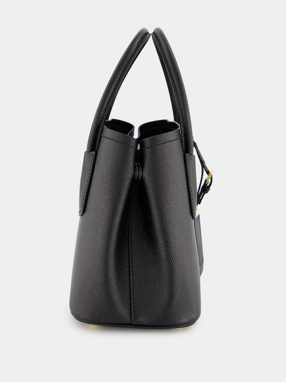 Black Double Saffiano Leather Mini Bag - Image 4