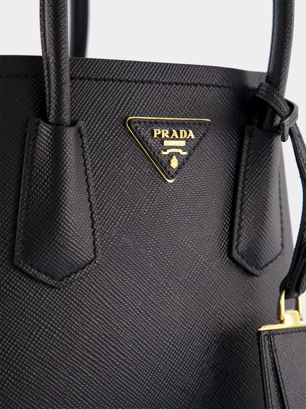 Black Double Saffiano Leather Mini Bag - Image 7