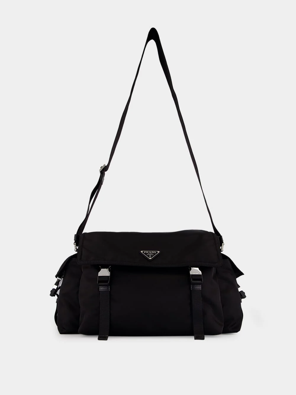 Black Explore Re-Nylon and Leather Bag - Image 2