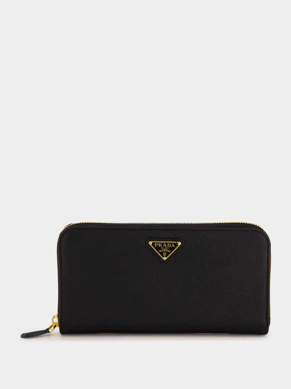 Black Large Saffiano Leather Wallet